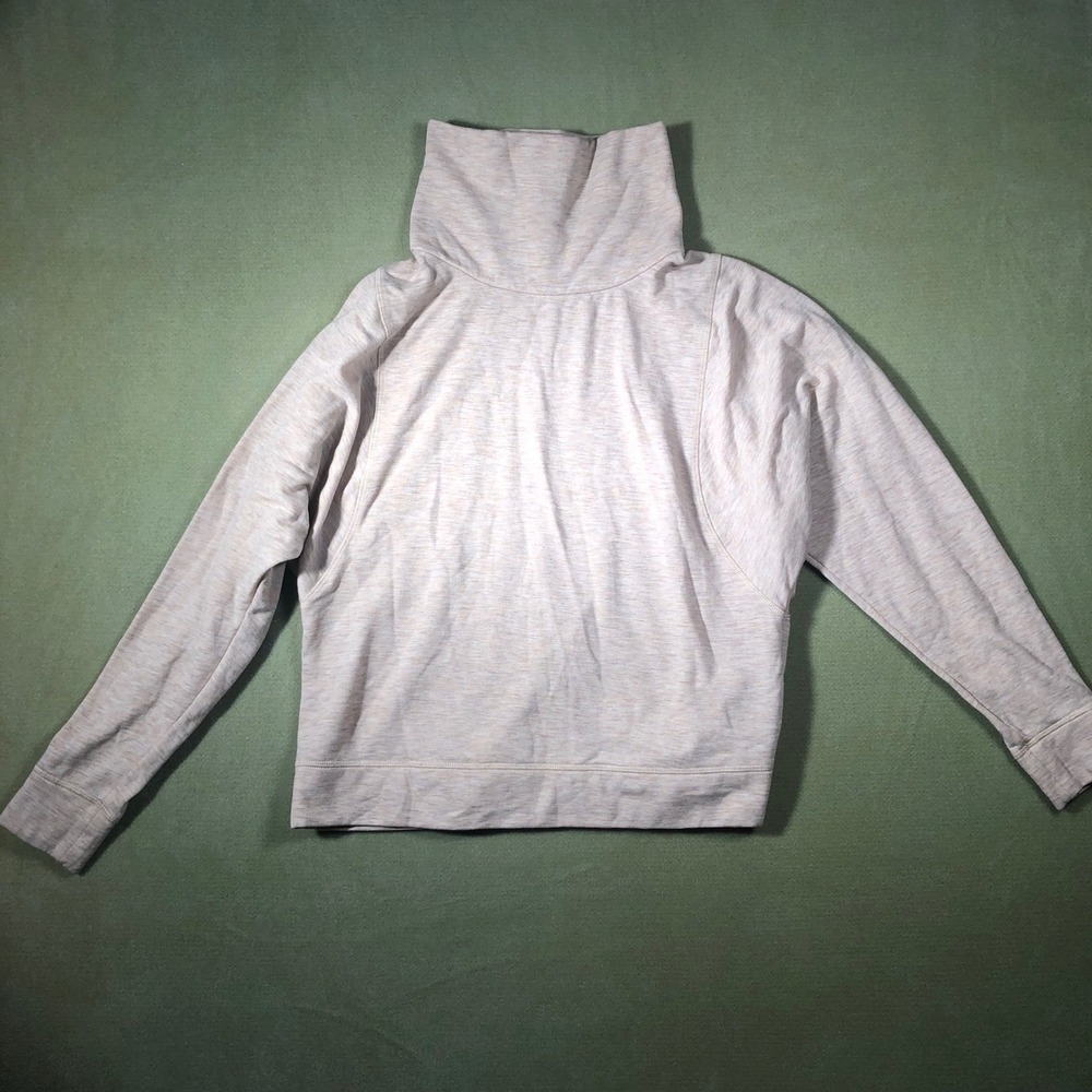 Avia Sweatshirt Womens Medium Oatmeal Cowl Neck Funnel Long Sleeve AVL48028